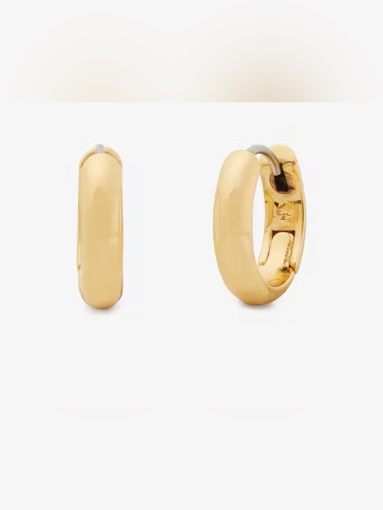 kate spade Jewelry - Kate Spade Gold Mini Huggie Hoop Earrings
